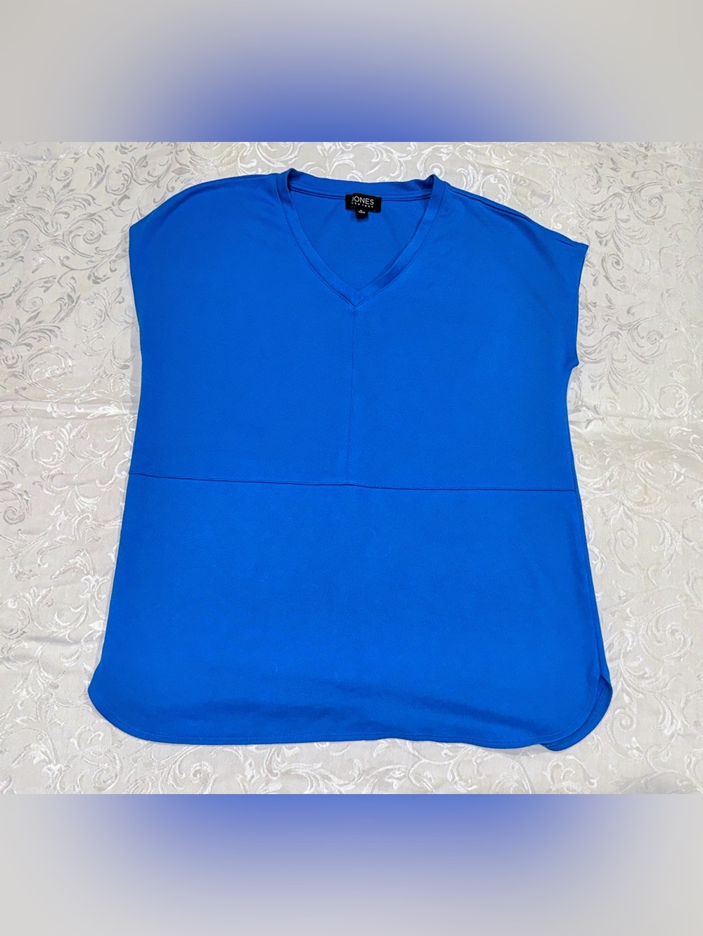 Jones New York Royal Blue Short Sleeve Classy Blouse Women’s PLUS size small